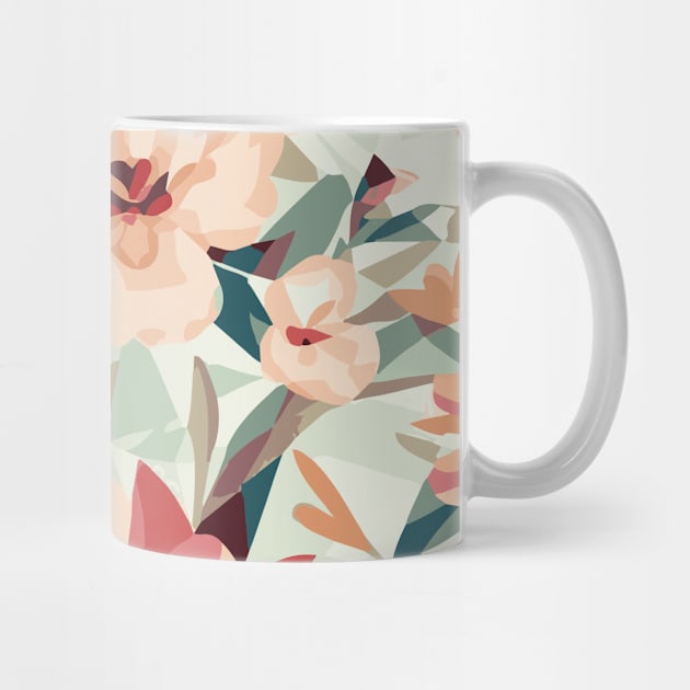 Floral Pattern Polygon style: Polygonal Petal Tapestry by FLRW